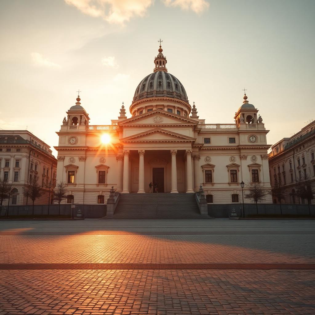 St. Stephen's Basilica at golden hour